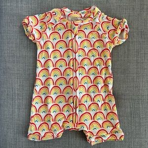 Little Sleepies Shorty Romper Primary Rainbow